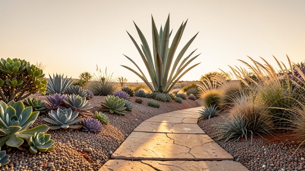 Desert Xeriscaping Succulent Beds