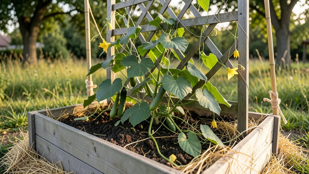 Growing Cucumbers in a Raised Bed Garden: Sun-Loving Spacing Secrets for Bursting Vines
