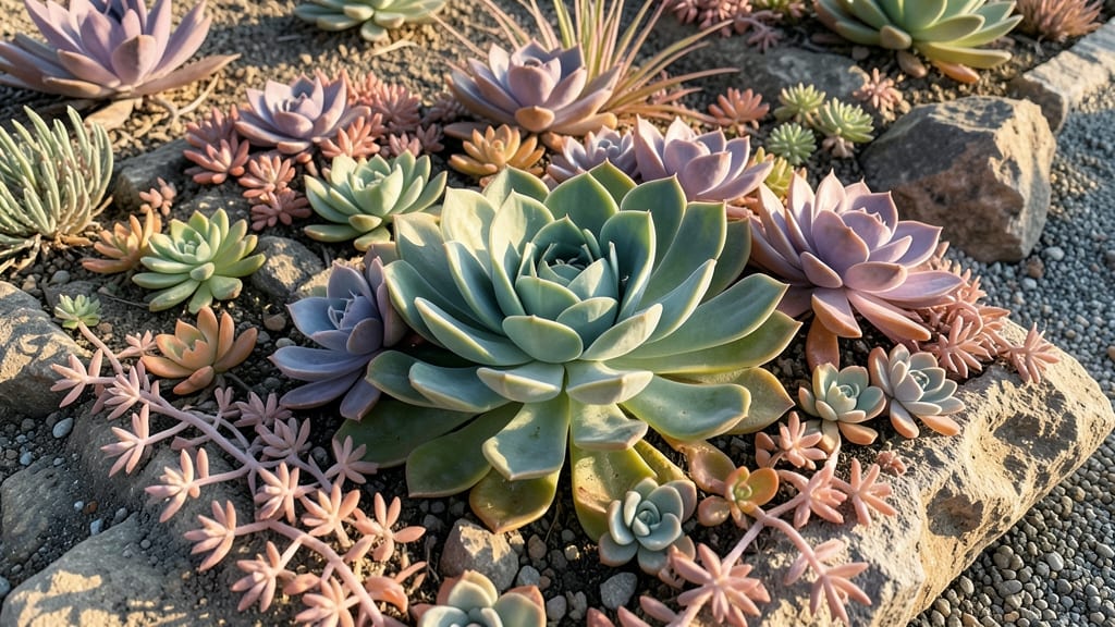 Low-Maintenance Succulent And Sedum Garden