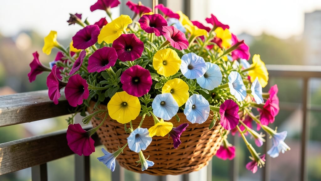 Easy-Care Petunias for Hanging Baskets