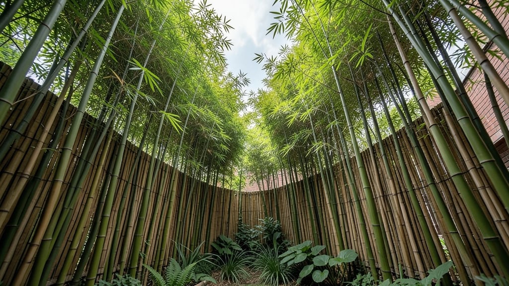 Bamboo Privacy Screens for Flower Beds
