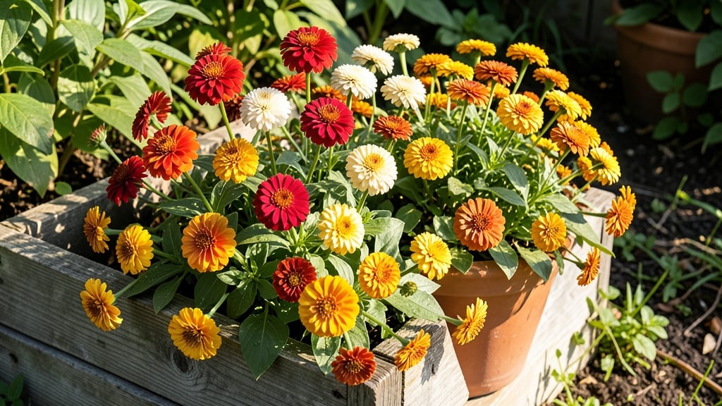 Butterfly Magnet Zinnia and Marigold Mix