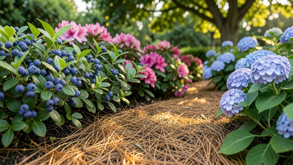 Pine Needle Mulch for Acid-Loving Plants