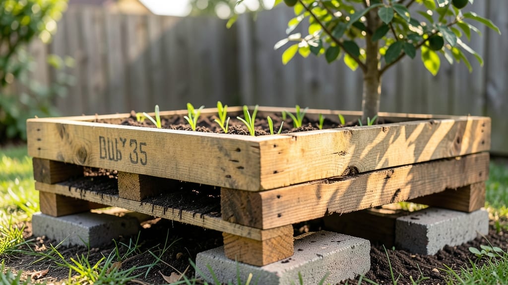 Pallet Wood Garden Bed Frames