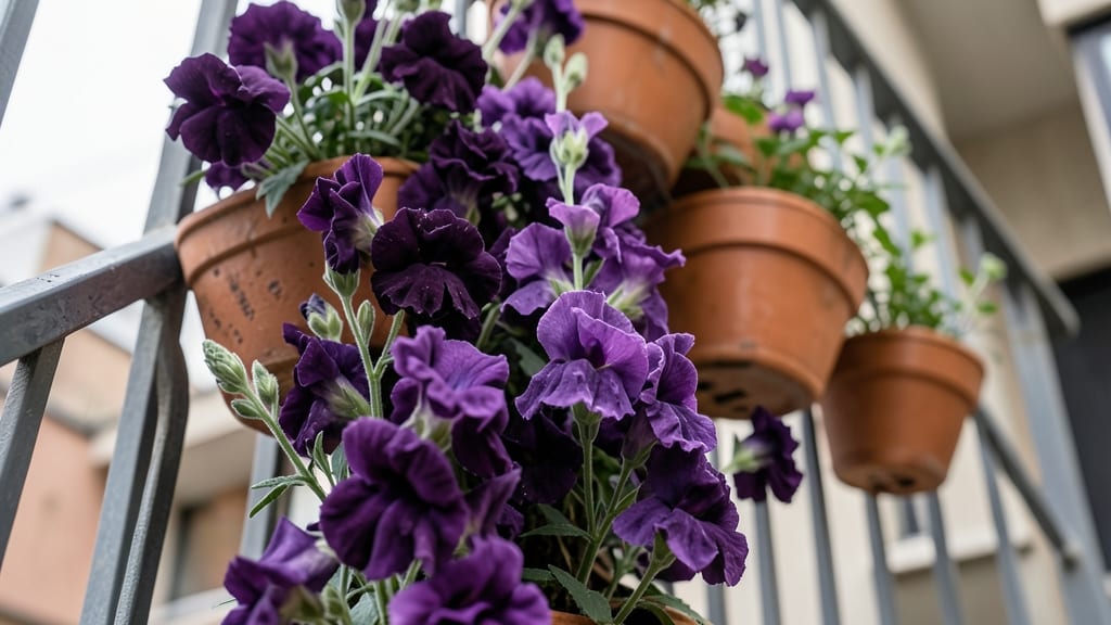 Monochromatic Purple Snapdragon Staircase