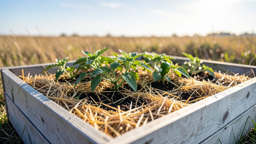 Straw Mulch Blanket for Heat Retention