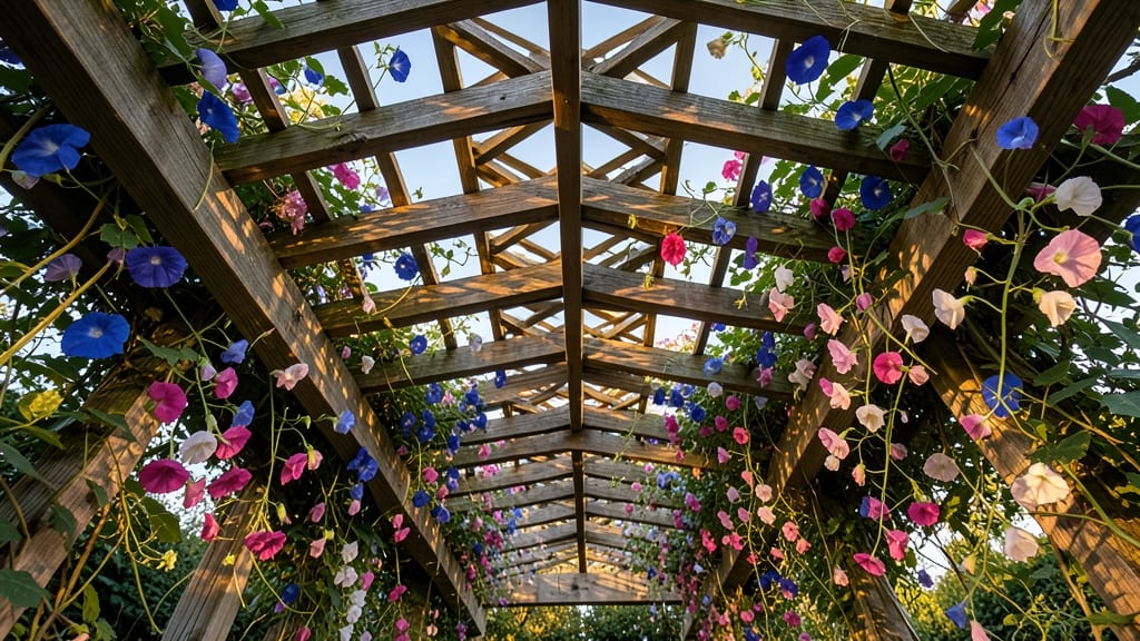 Pergola with Climbing Annuals