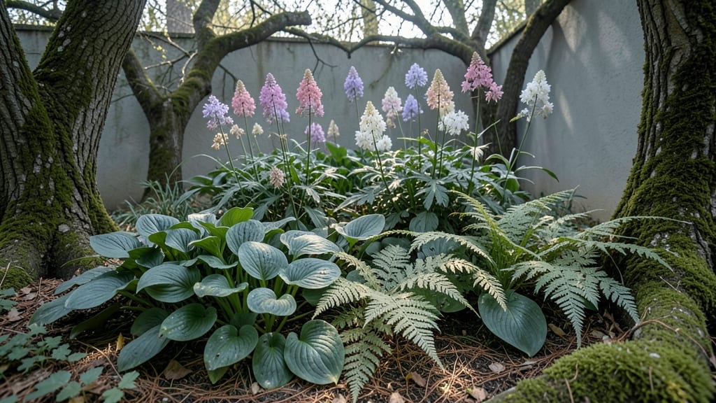 Shade-Loving Layered Woodland Garden