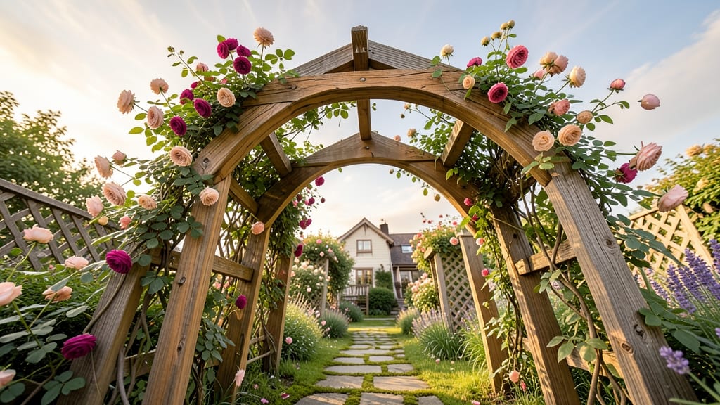 Rustic Wooden Garden Arches