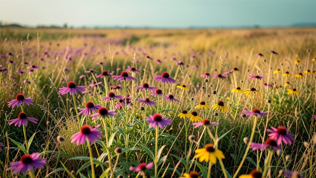 Pollinator-Friendly Coneflower Meadow