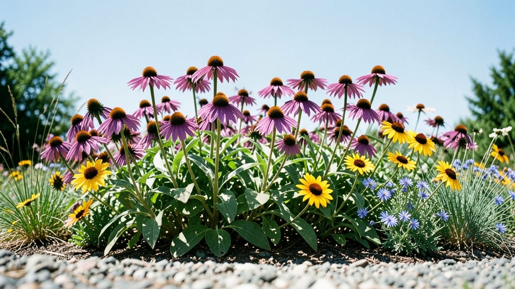 Modern Pollinator Paradise With Coneflowers