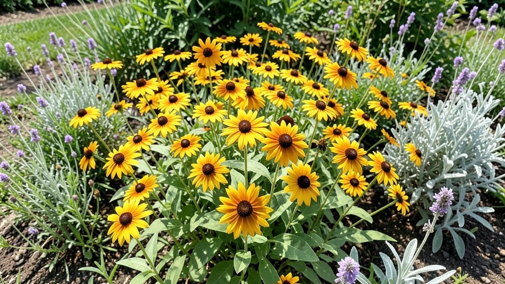Sunny Border with Black-Eyed Susans