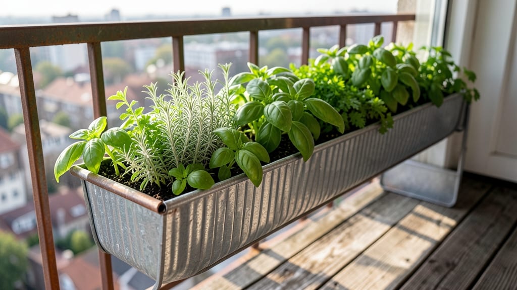 Gutter Garden Beds for Herbs