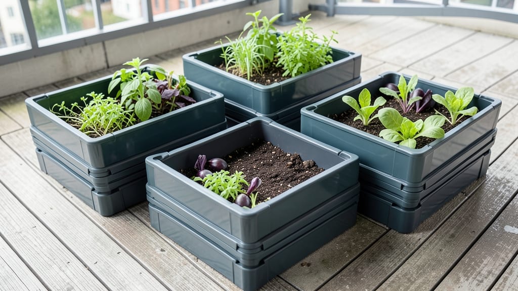 Stackable Plastic Modular Garden Beds