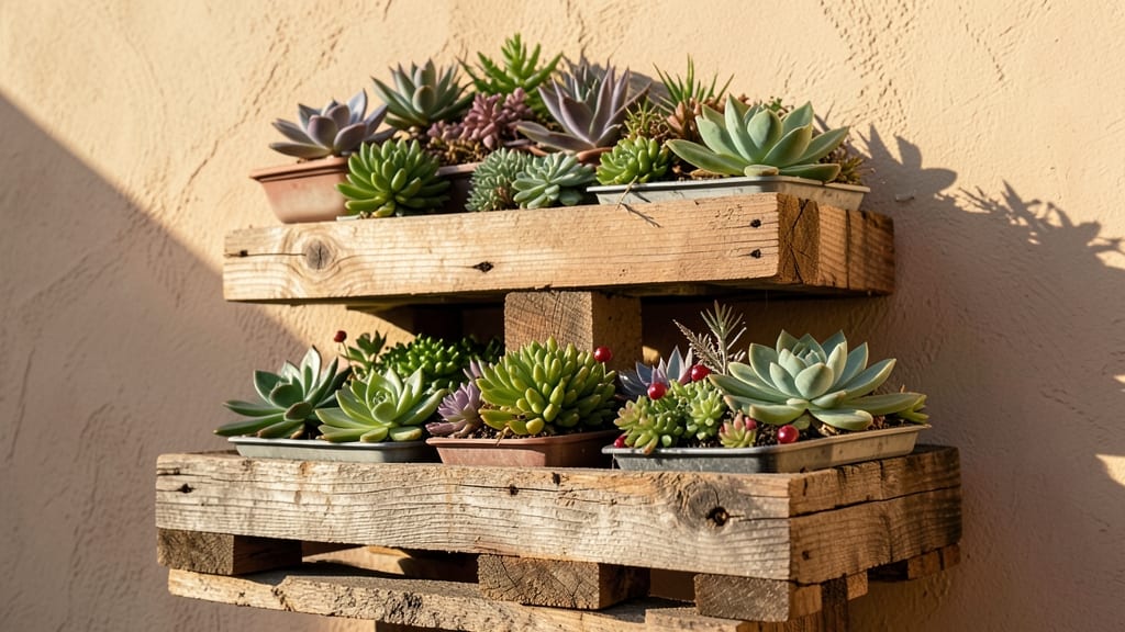 Tiered Pallet Succulent Display