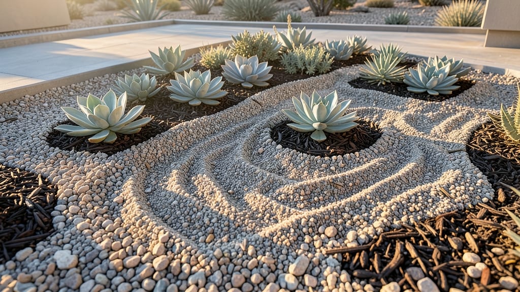 Gravel and Ground Cover Planter Beds