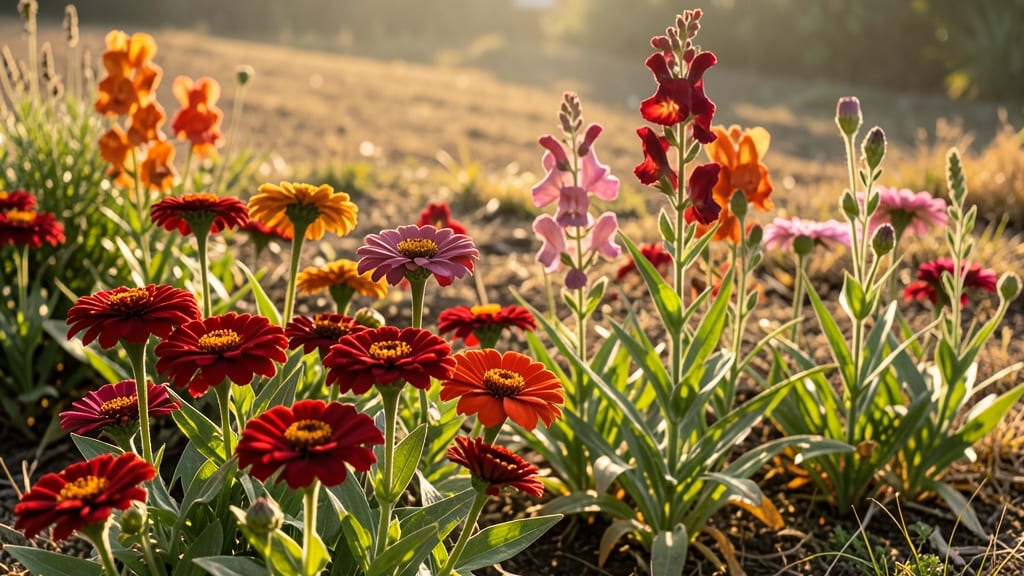 Heat-Resistant Zinnias and Snapdragons Mix