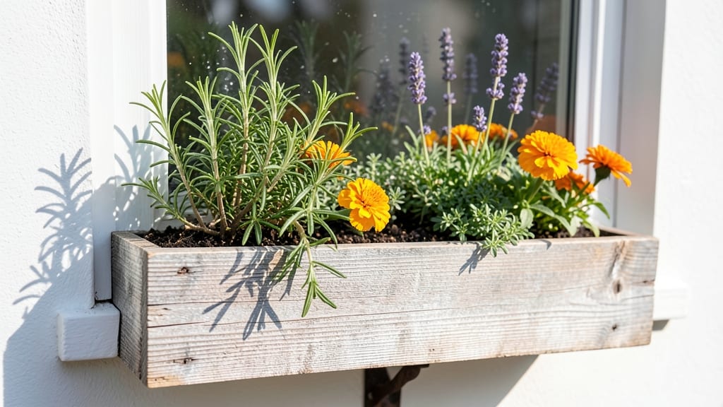 Window Box Herb and Flower Combos