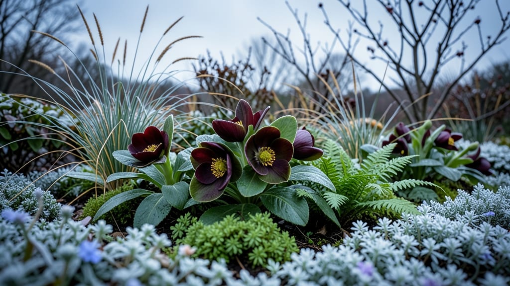 Winter Interest Perennial Bed