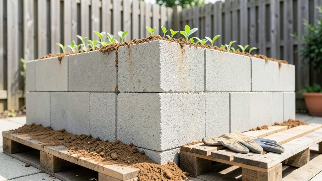 Cinder Block Raised Garden Beds
