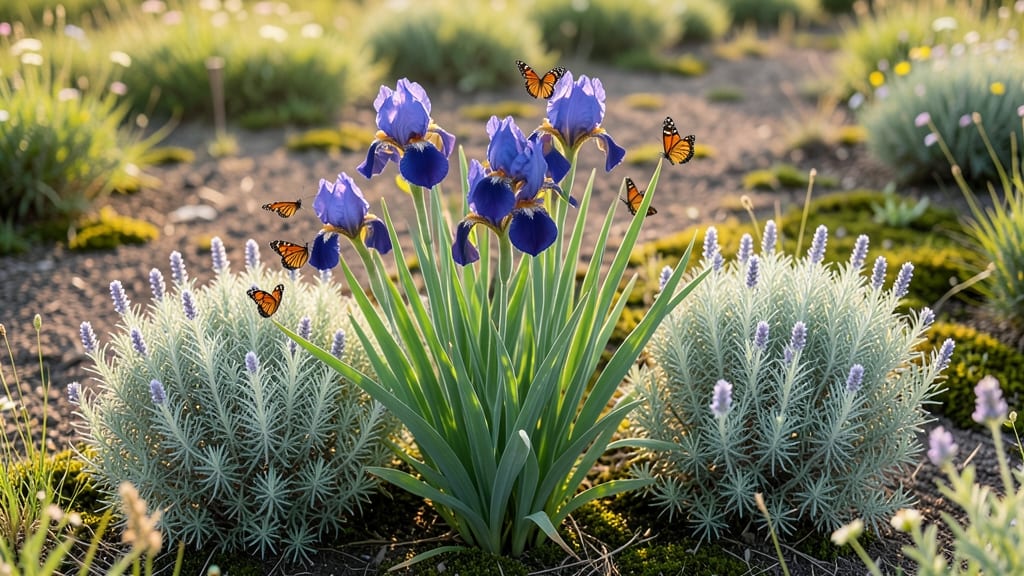 Iris and Catmint Pollinator Garden