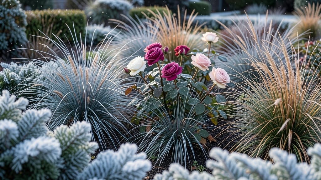 Winter Interest With Ornamental Grasses And Roses