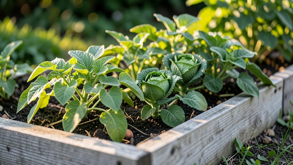 Potato and Cabbage Space-Saving Bed