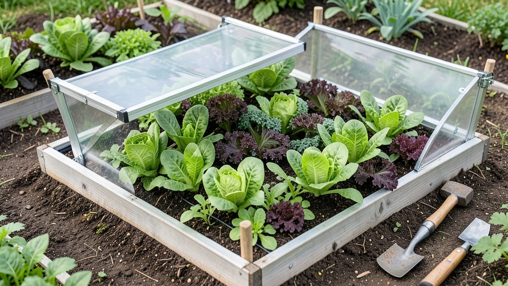 DIY Hinged Garden Bed Covers: Windproof Folding Protection for Season-Long Plant Safety