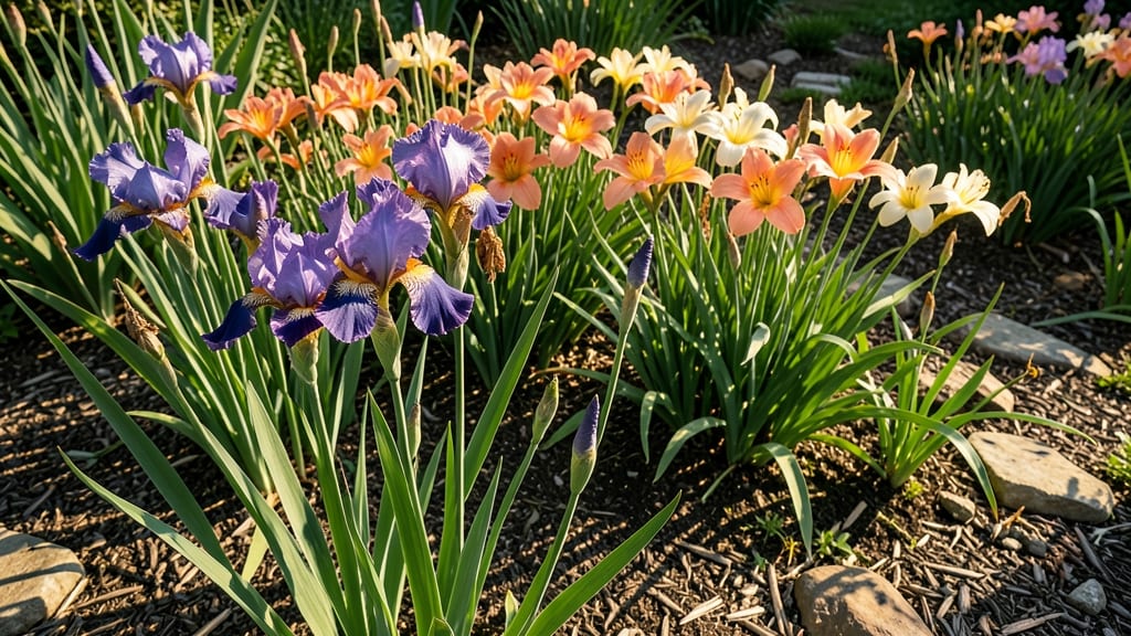 Iris and Daylily Combination