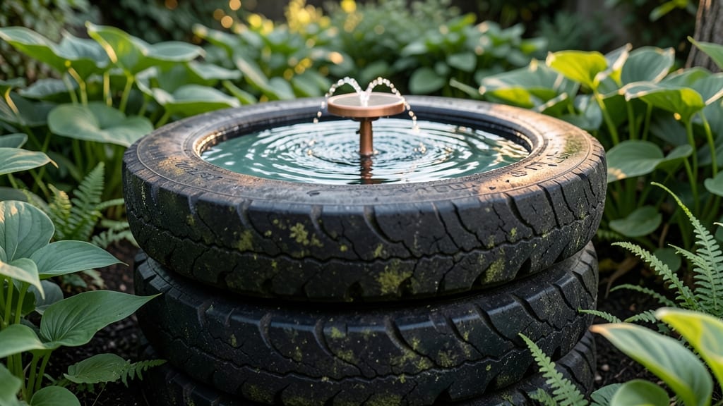 Tire Planter Water Feature Base