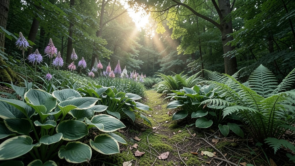 Shade-Loving Woodland Garden Plan