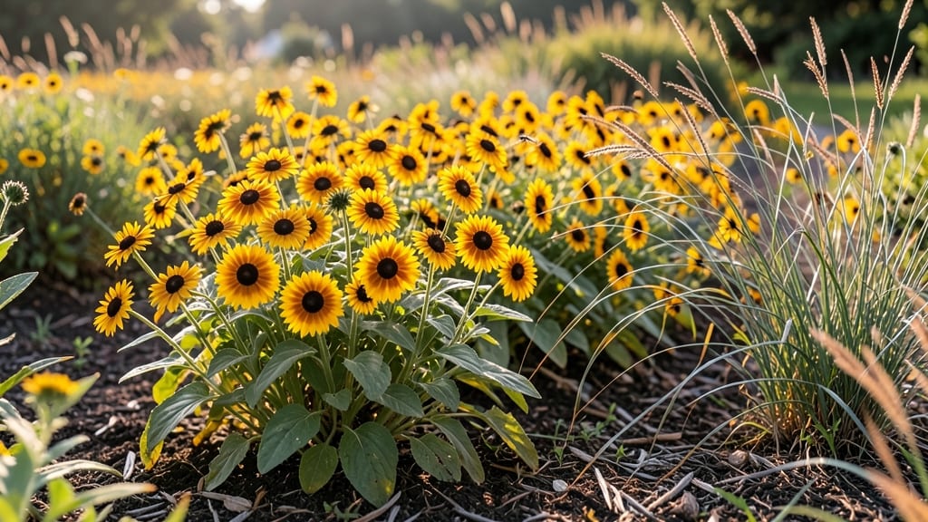 Sunny Border with Black-Eyed Susans