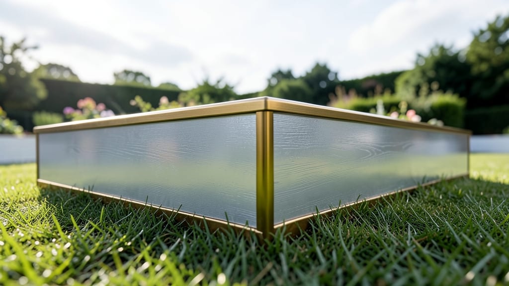 Metallic Silver and Gold Garden Beds