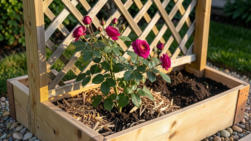 Raised Garden Beds With Lattice: Vertical Trellis Support for Climbing Plants