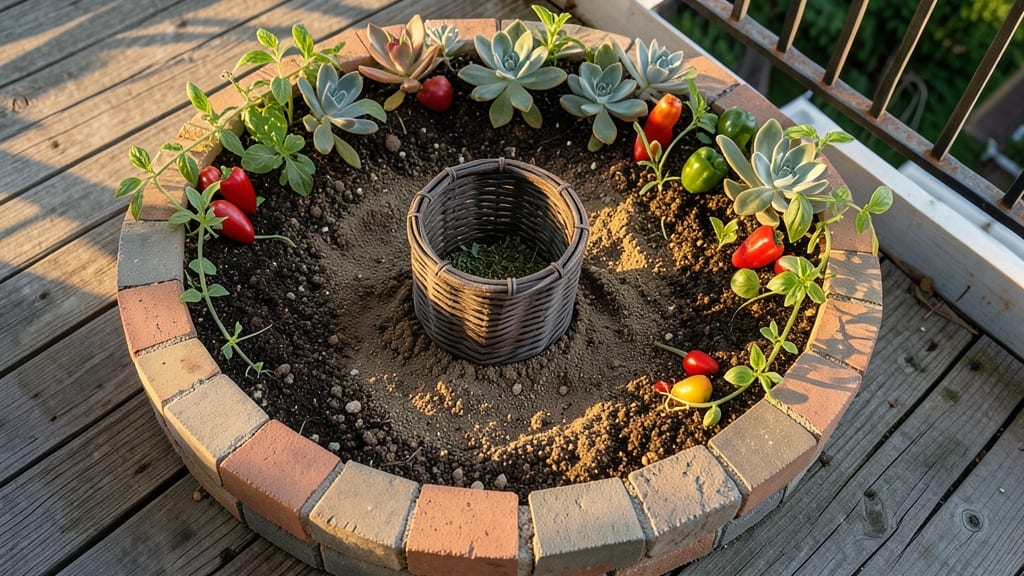 Keyhole Garden Bed for Drought-Resistant Plants