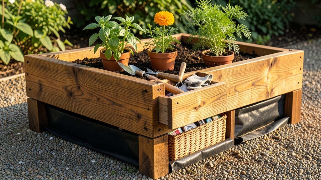 Raised Beds With Storage: Underground Compartments for Tools and Seasonal Gear