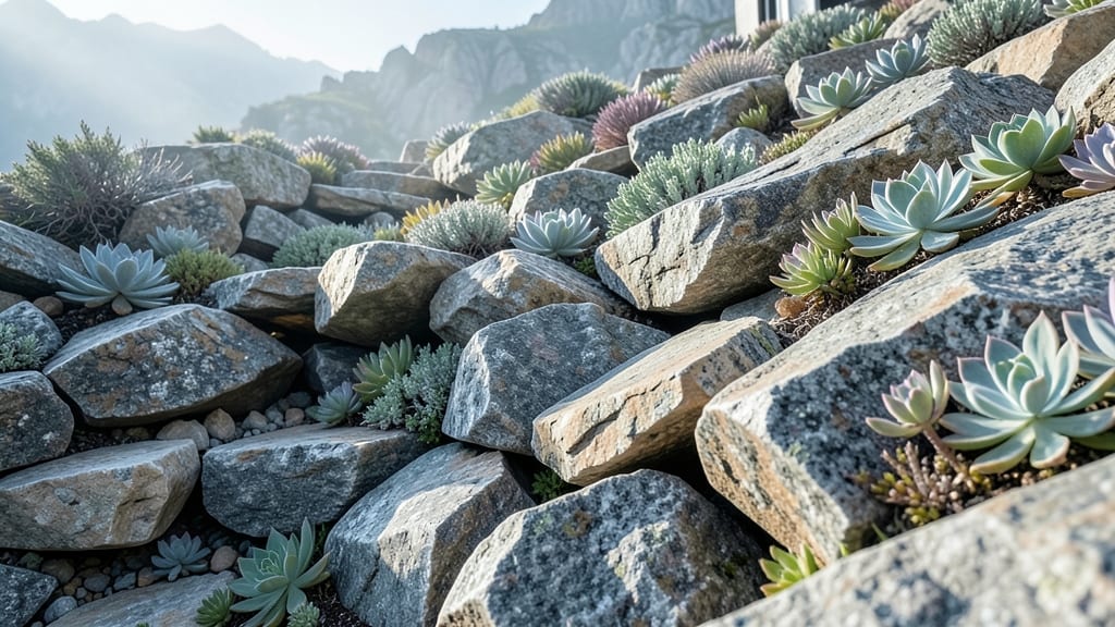 Alpine Rock Garden with Succulents