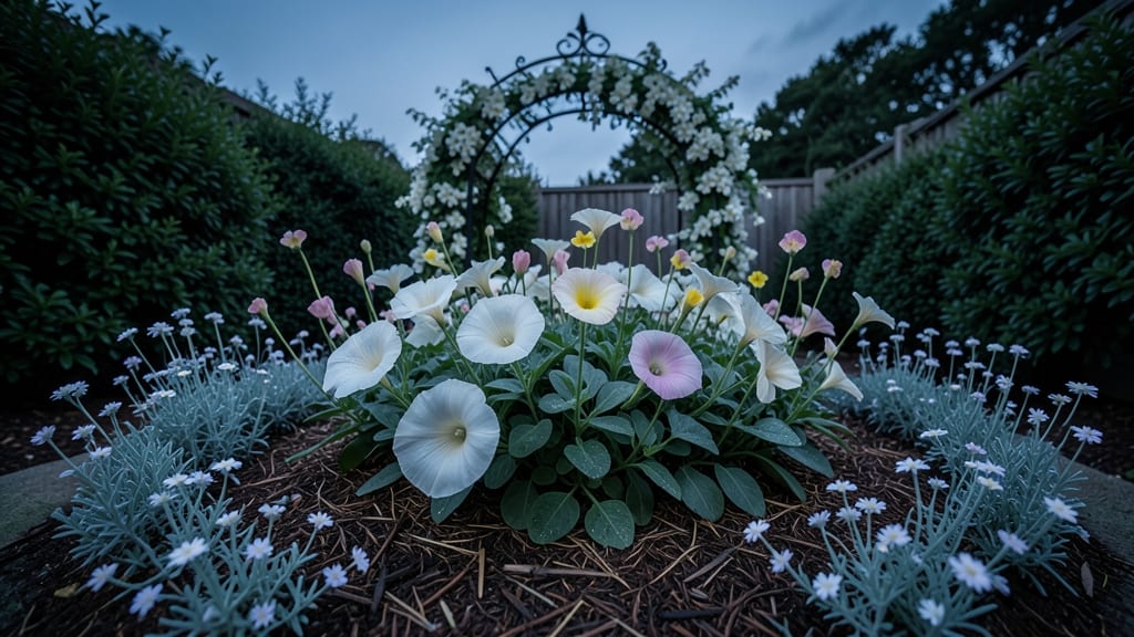 Moon Garden with Nocturnal-Blooming Flowers