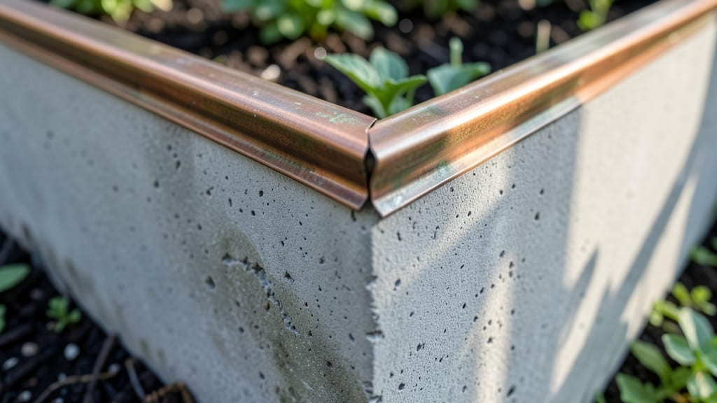 Use Copper or Zinc Metal Edging