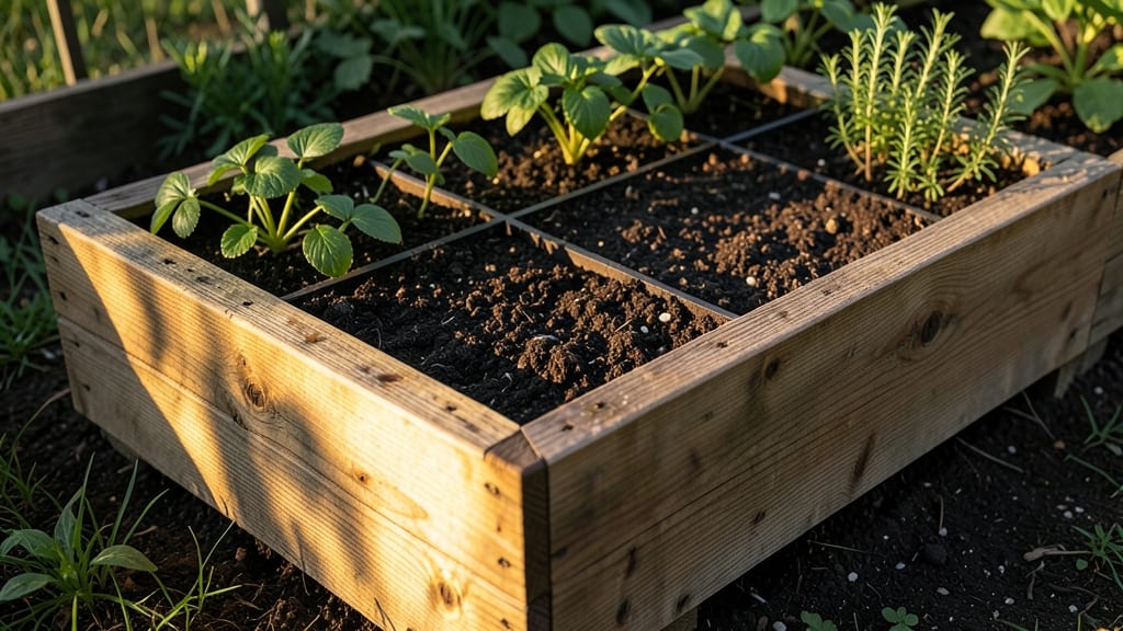Raised Wooden Box Garden Beds