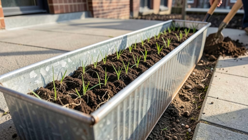 Metal Galvanized Trough Garden Beds