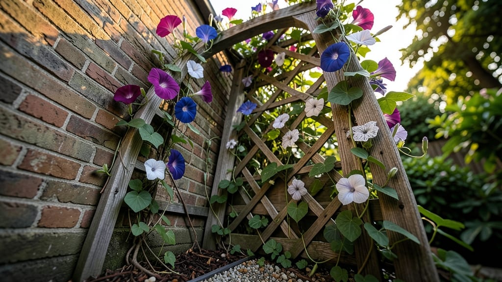 Trellis-Trained Climbing Flowers