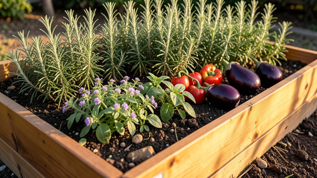 Mediterranean Herb and Veggie Border