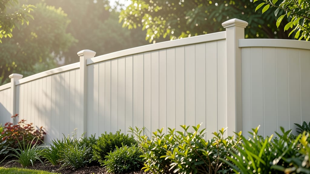 Vinyl Privacy Fence with Decorative Posts