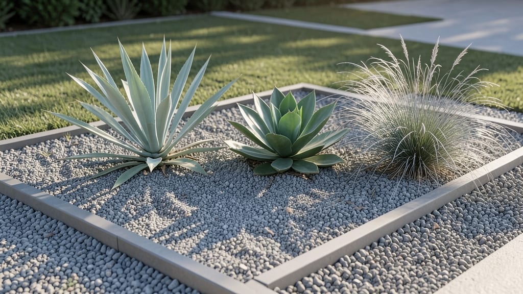 Minimalist Gravel Garden Beds