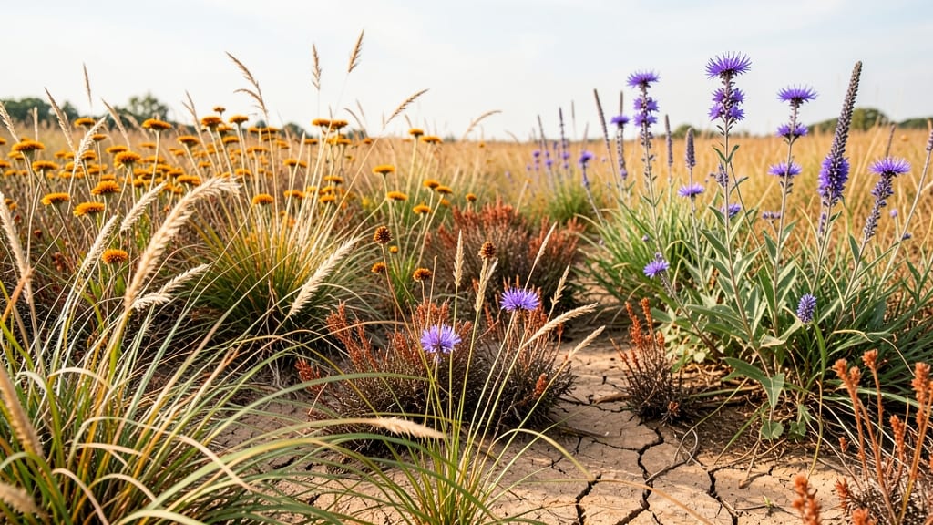 Wildflower Prairie Patch with Tall Grasses