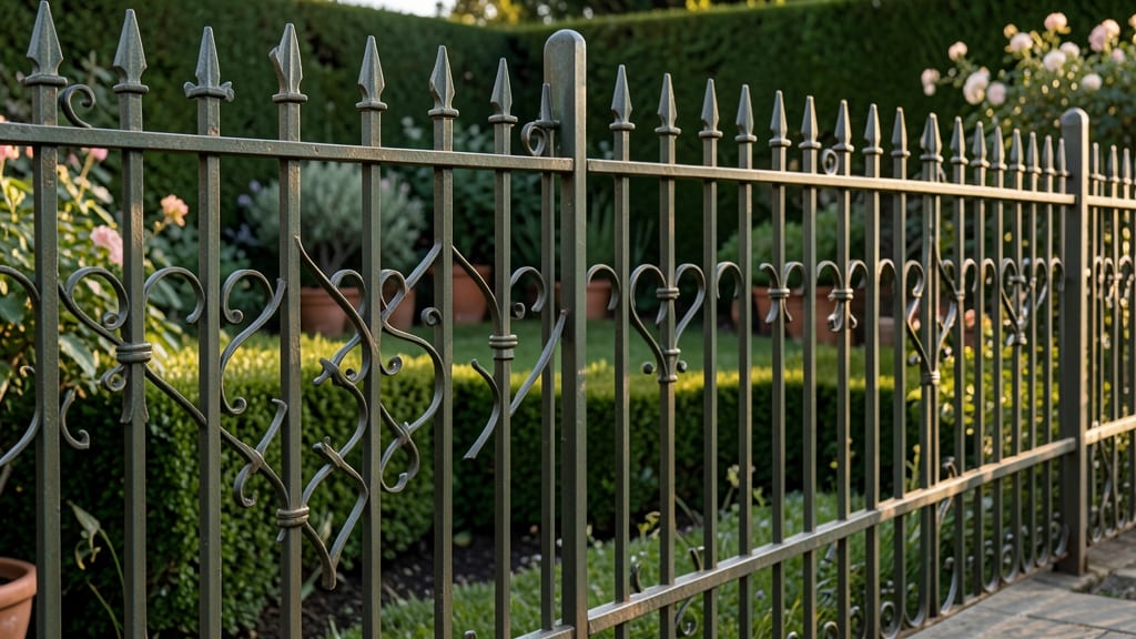 Decorative Wrought Iron Garden Fence