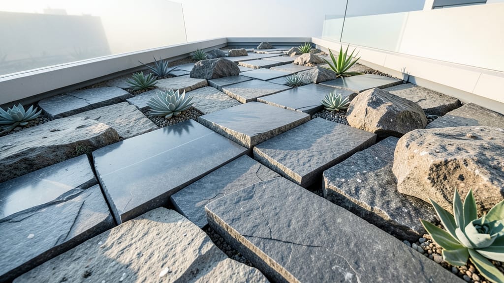 Modern Minimalist Rock Terrace