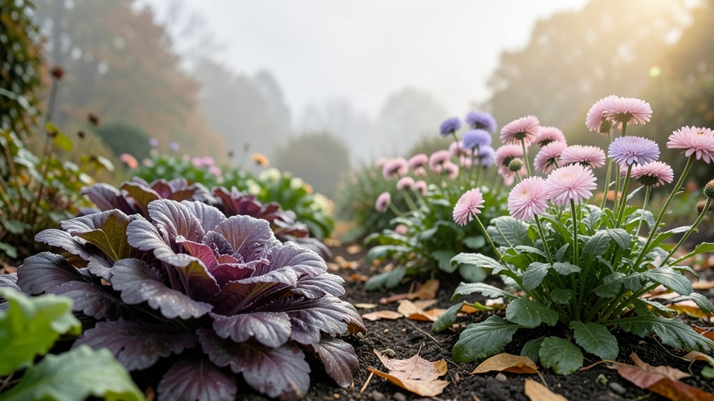 Shade-Loving Heuchera and Asters Mix