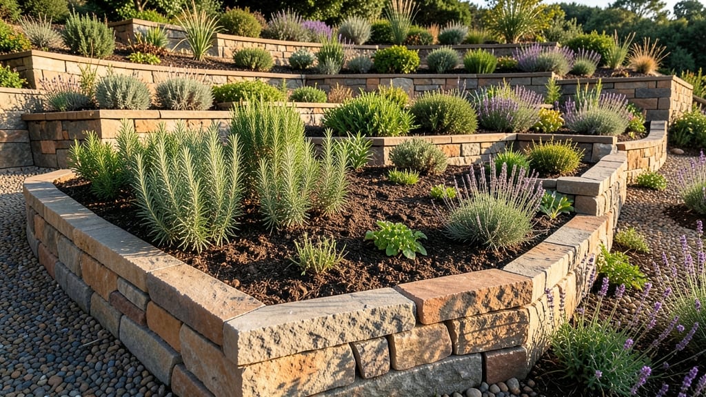 Retaining Wall Garden Bed Hybrid